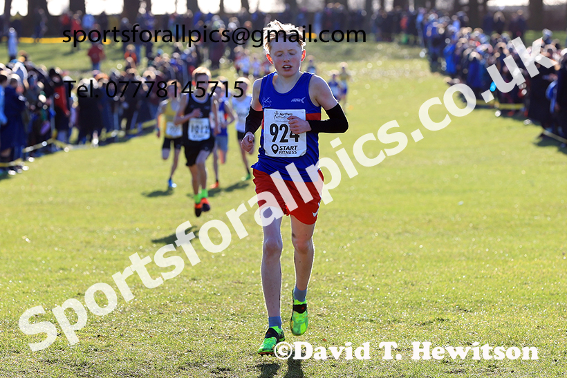 Boys under-13s 2025 Northern Cross Country Champs, Tatton Park, Knutsford, Cheshire. Photo: David T. Hewitson/Sports for All Pics